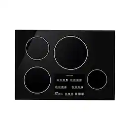 Empava - 30 in. Electric Stove Induction Cooktop with 4 Power Boost Burners - Black