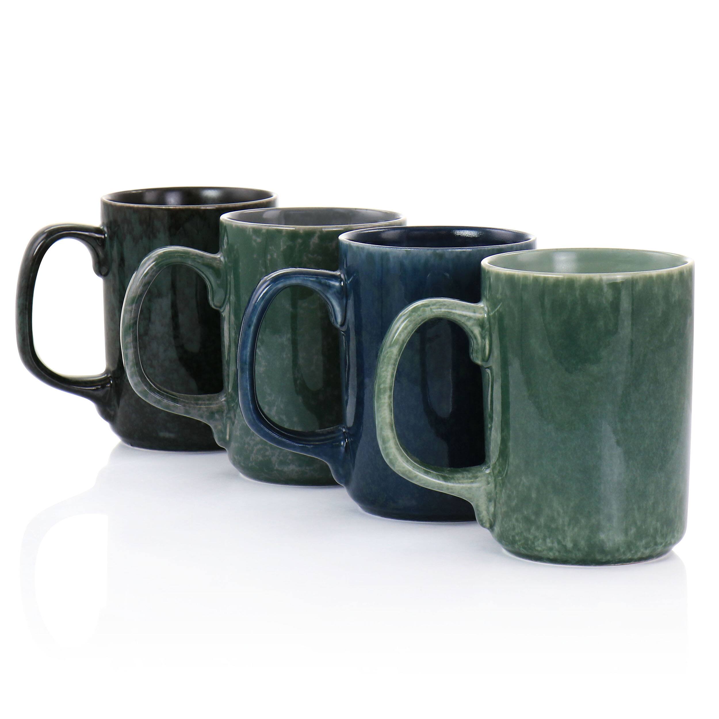 Alt View 1. Mr. Coffee - Mr. Coffee Mr. Sidewalk Blues 18oz 4 Piece Stoneware Mug Set in Assorted Colors - Assorted.