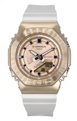 Casio - G-Shock Analog Digital Bio-Based Resin Strap Dial Quartz GM-S2100CW-7A 200M Women's Watch - Rose Gold