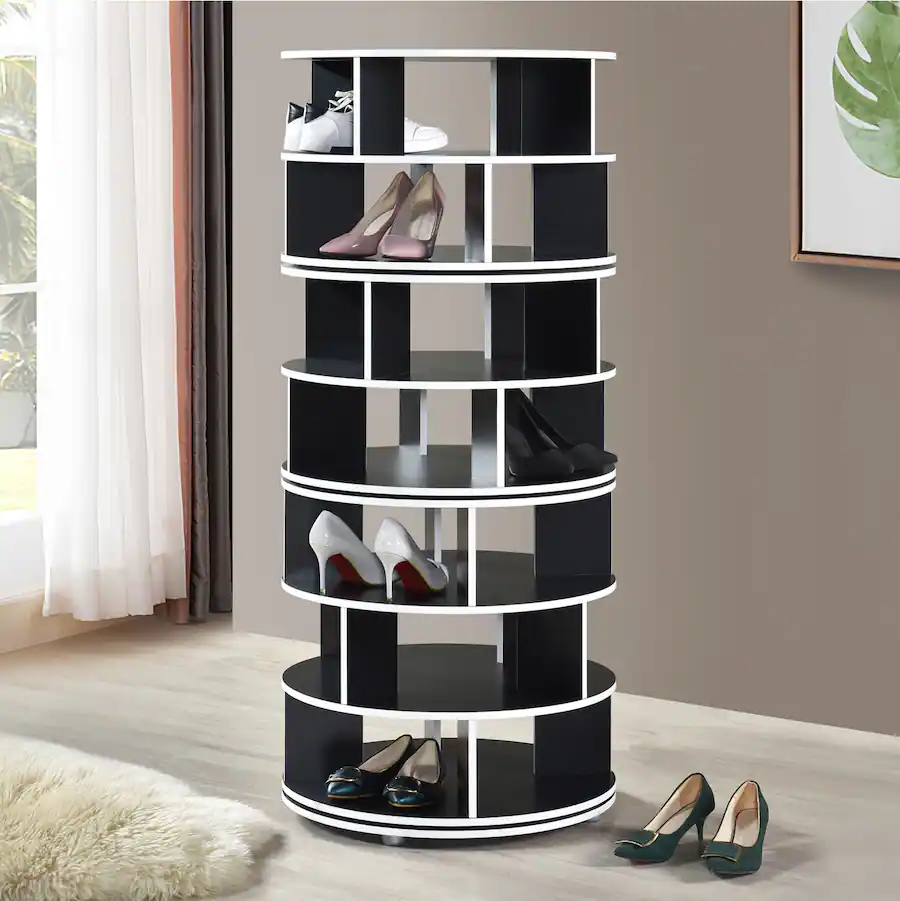 Kings Brand Furniture 7 Tier Rotating Shoe Rack, 360° Revolving Lazy ...