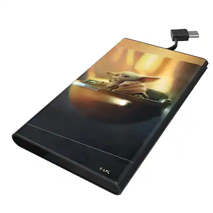 Front. Keyscaper - Star Wars: The Mandalorian Portrait 5000mAh Flat Powerbank - Grogu.