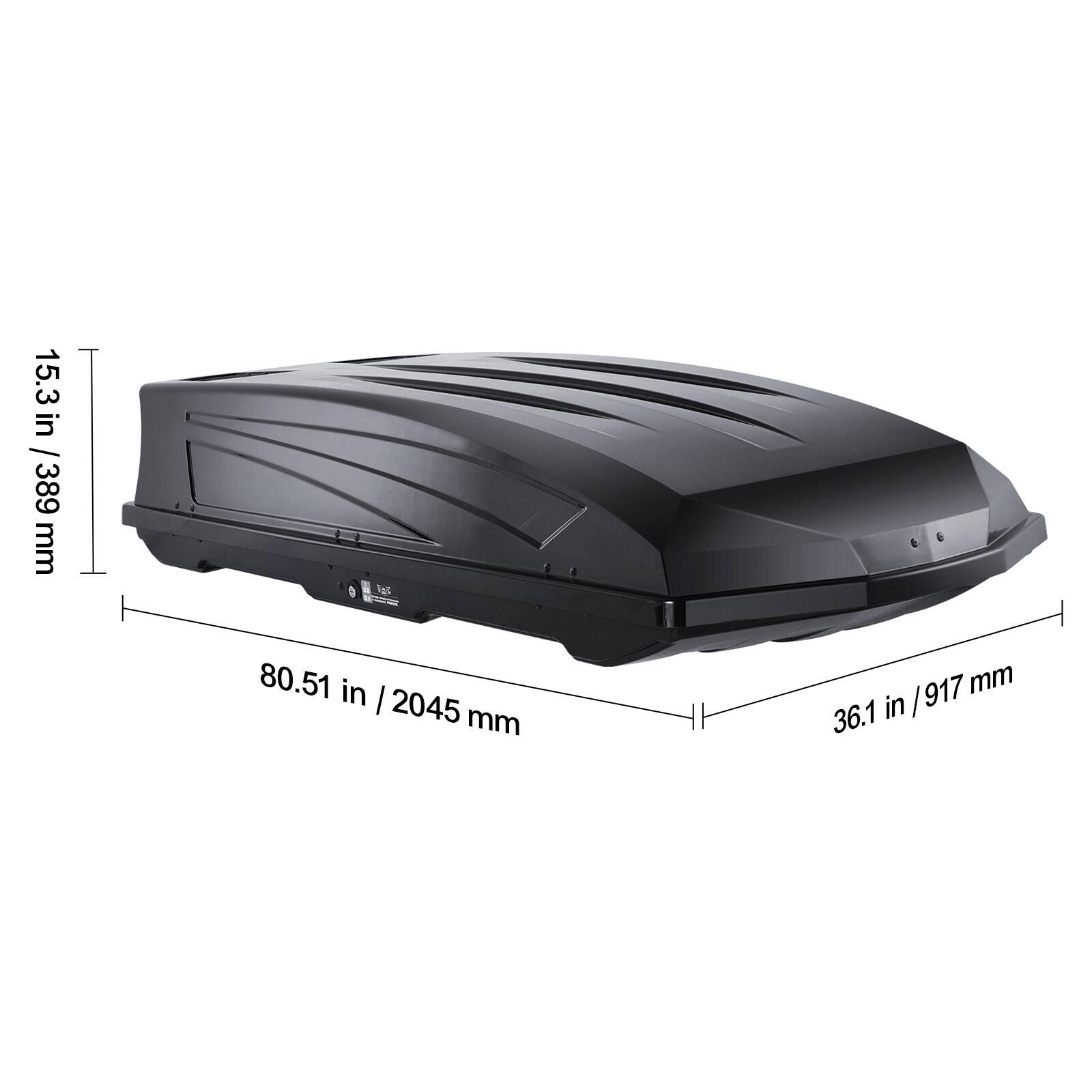 15.3 in / 389 mm  
80.51 in / 2045 mm  
36.1 in / 917 mm