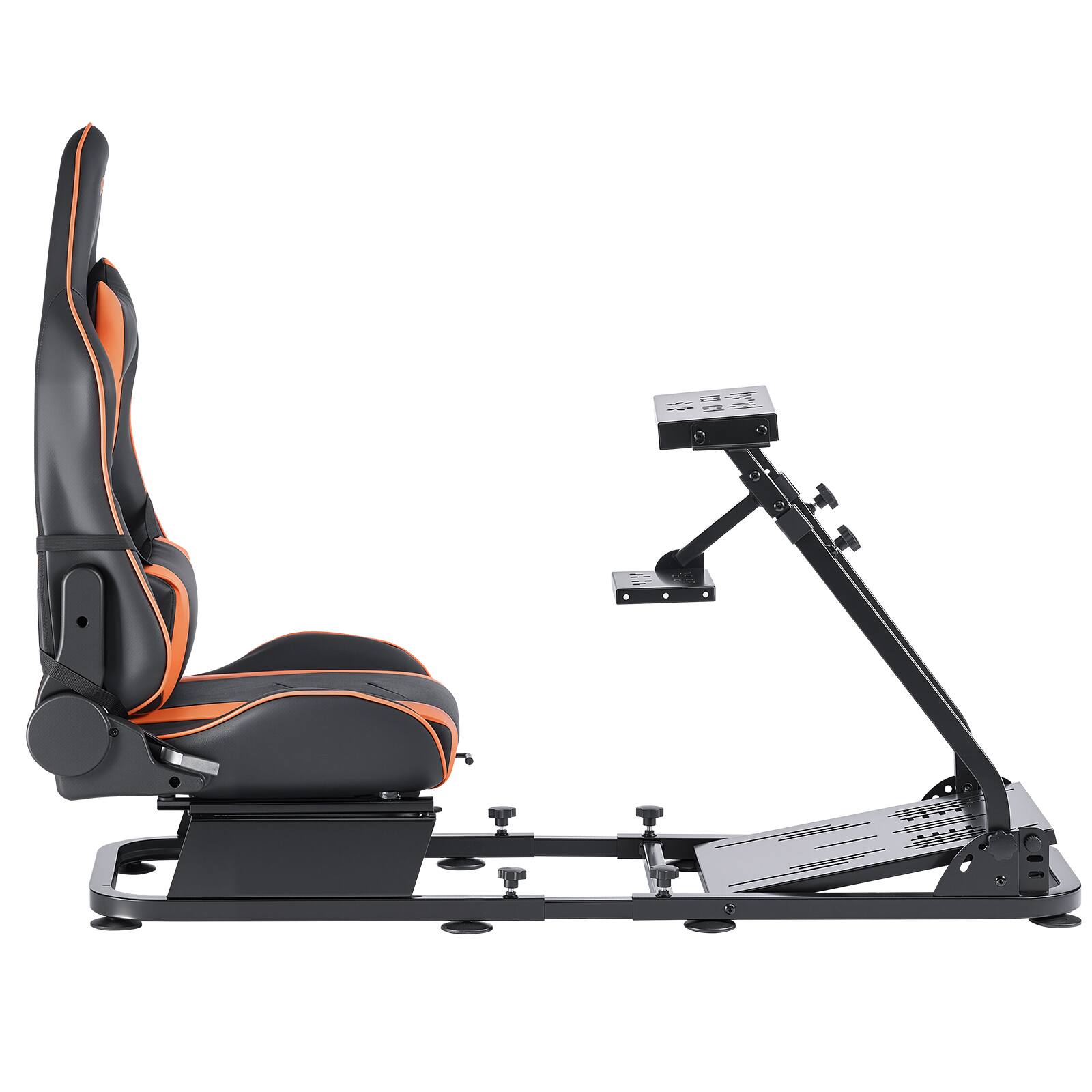 Alt View 5. VEVOR - Racing Wheel Stand, Heavy-Duty Simulator Cockpit Steering Stand with Dual-Rail Dual-Arm, Fit Logitech G25,G27,G29,G920 - Matte Black.