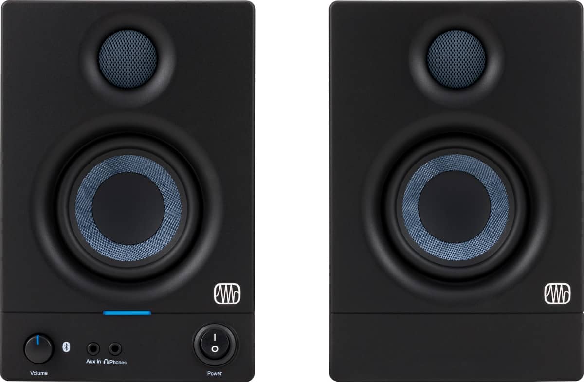 Front. PreSonus - Studio Monitors ERIS 3.5BT - Black.
