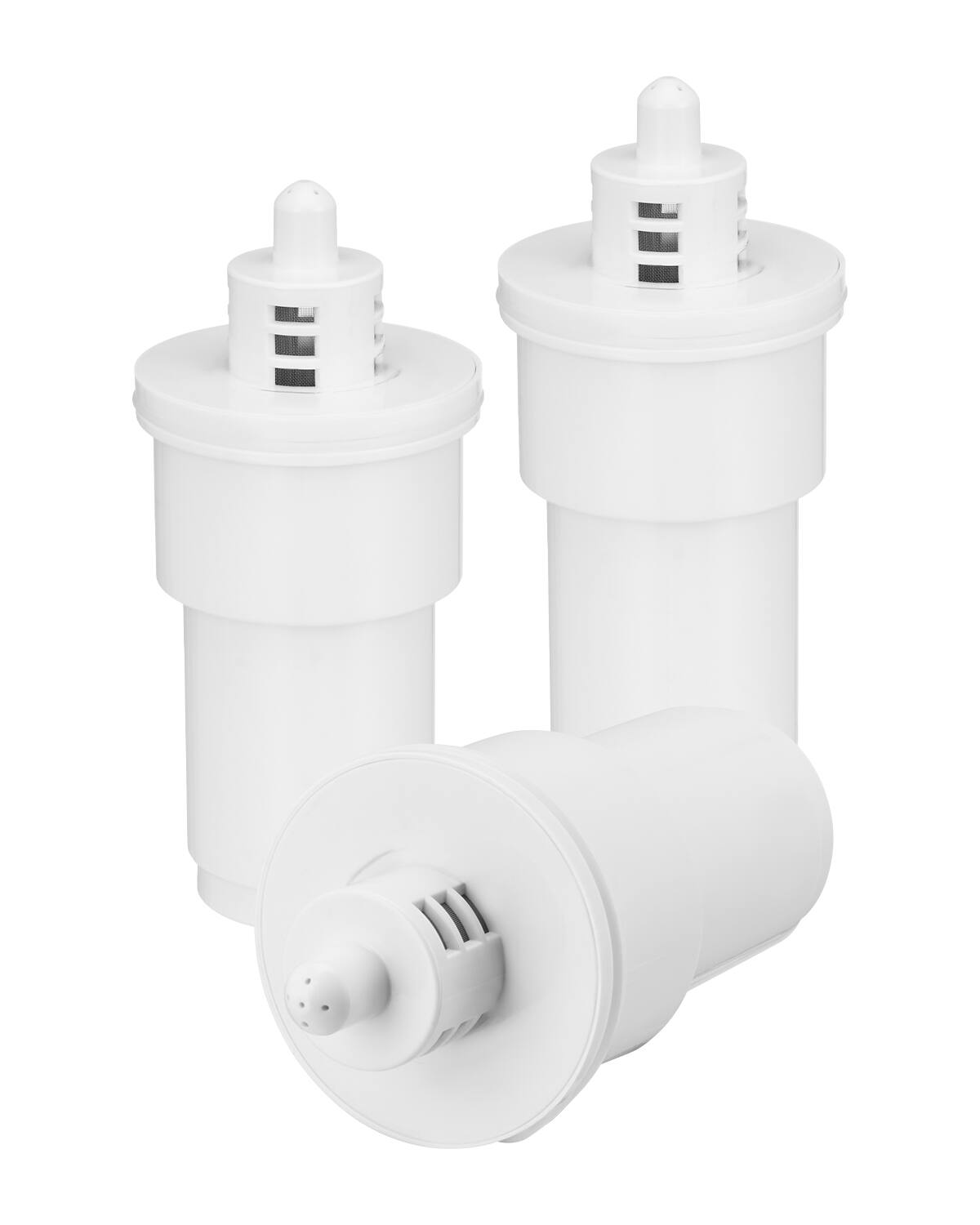 Front. VEVOR - Pitcher Water Filter Replacements, 3-pack 5-stage Water Filter for Pitchers and Dispensers, No BPA, Last 3 Months - White.