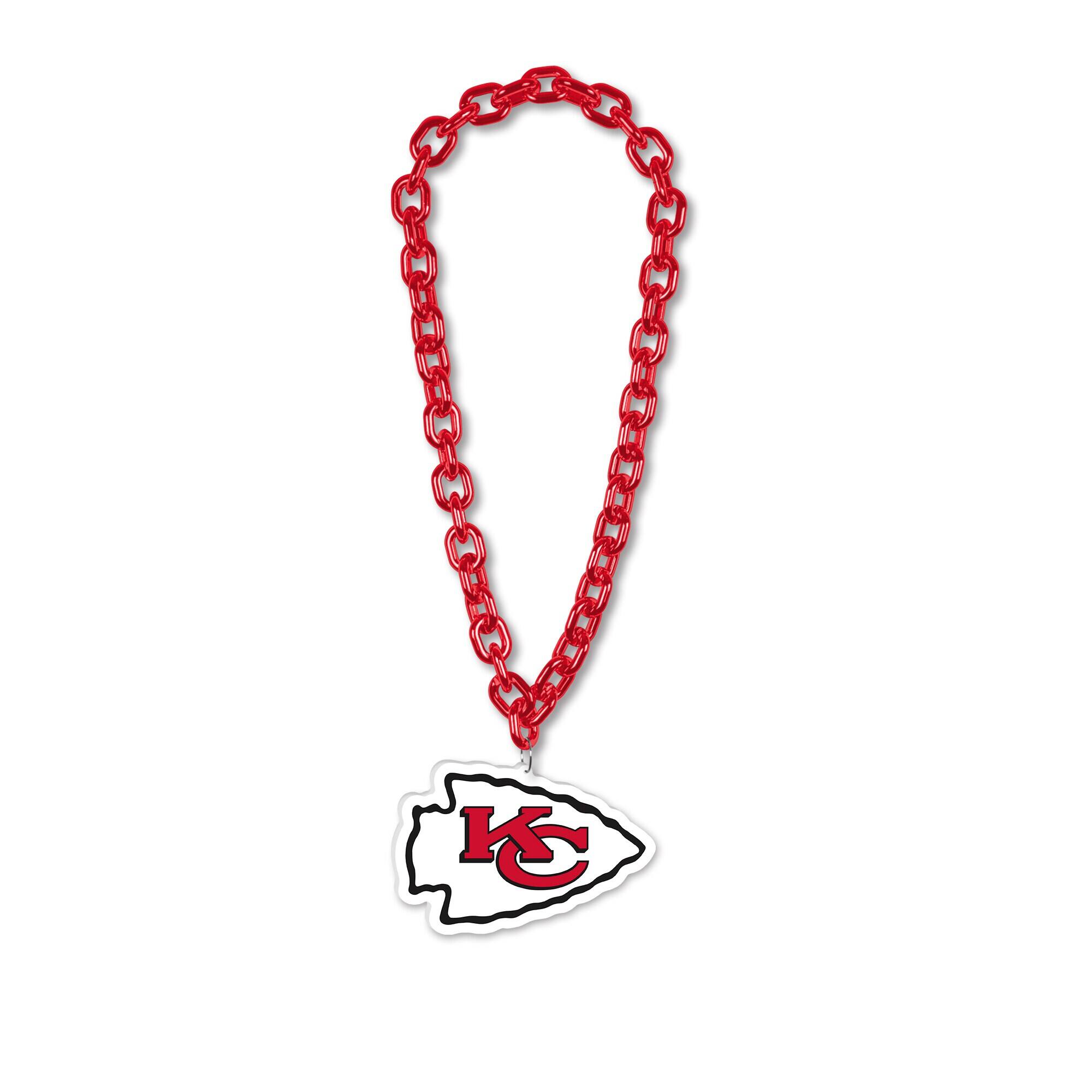 WinCraft - Kansas City Chiefs Big Chain Logo Plastic Necklace - Multicolor
