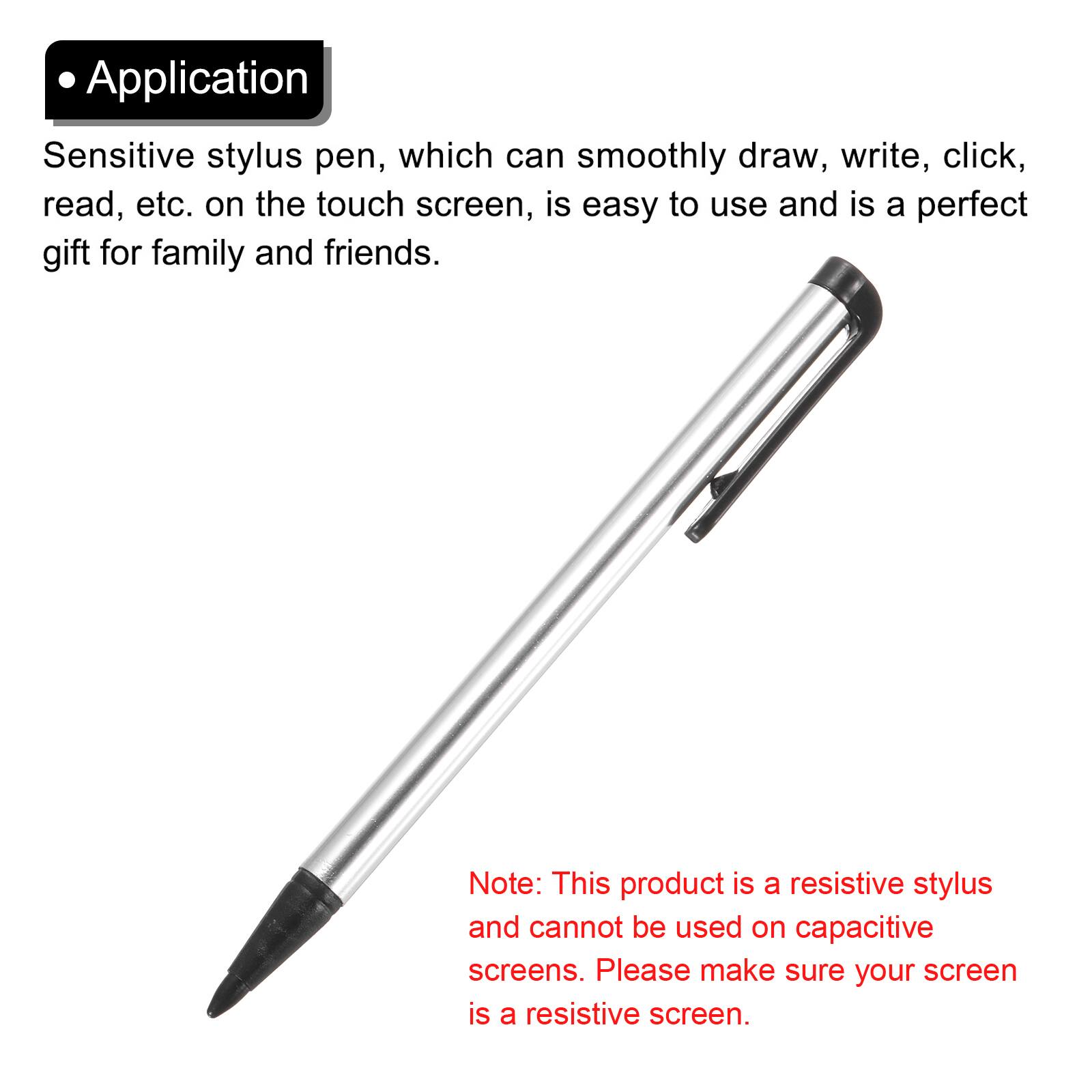 Application

Sensitive stylus pen, which can smoothly draw, write, click, read, etc. on the touch screen, is easy to use and is a perfect gift for family and friends.

Note: This product is a resistive stylus and cannot be used on capacitive screens. Please make sure your screen is a resistive screen.