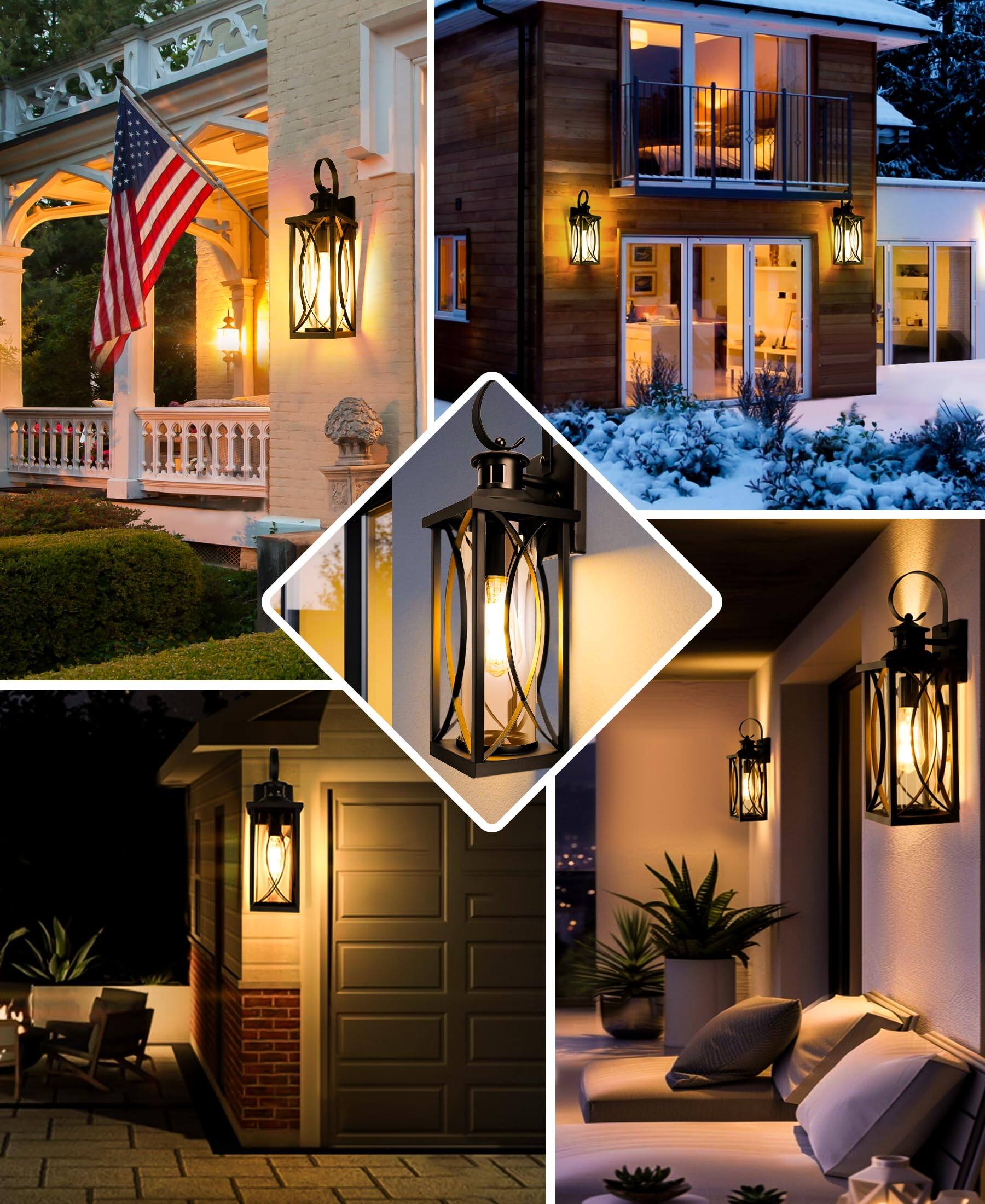 Left. VEGA AUTOMOTIVE - Motion Sensor Outdoor Lights Wall Mount Dusk To Dawn Exterior Light Fixture Anti rust Waterproof Outside - 1 Pack Motion Sensor.