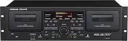 TASCAM - Double Cassette Deck with USB Output, Dual Recording, Mic Input, Pitch Control, RCA I/O, Rack Mountable
