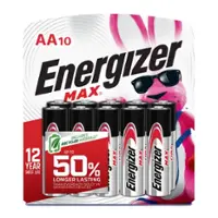 Energizer - MAX AA Batteries (10 Pack), Double A Alkaline Batteries - Front_Zoom