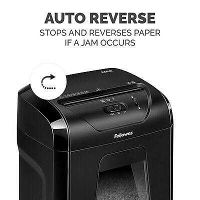 AUTO REVERSE  
STOPS AND REVERSES PAPER IF A JAM OCCURS  

Fellowes