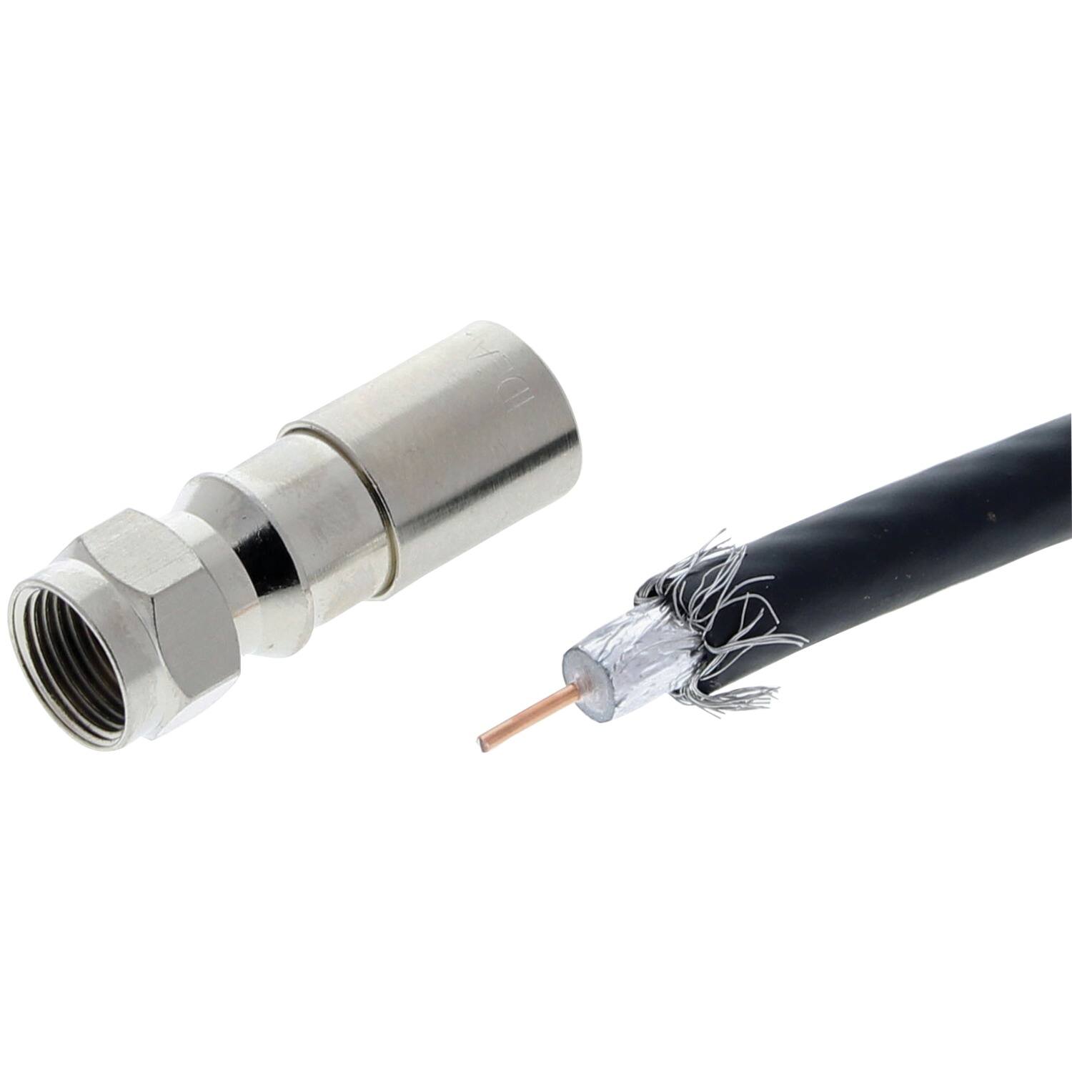 Alt View 8. IDEAL - Ideal 92-650 Rtq Rg6 F-compression Connectors, 50 Count - silver.