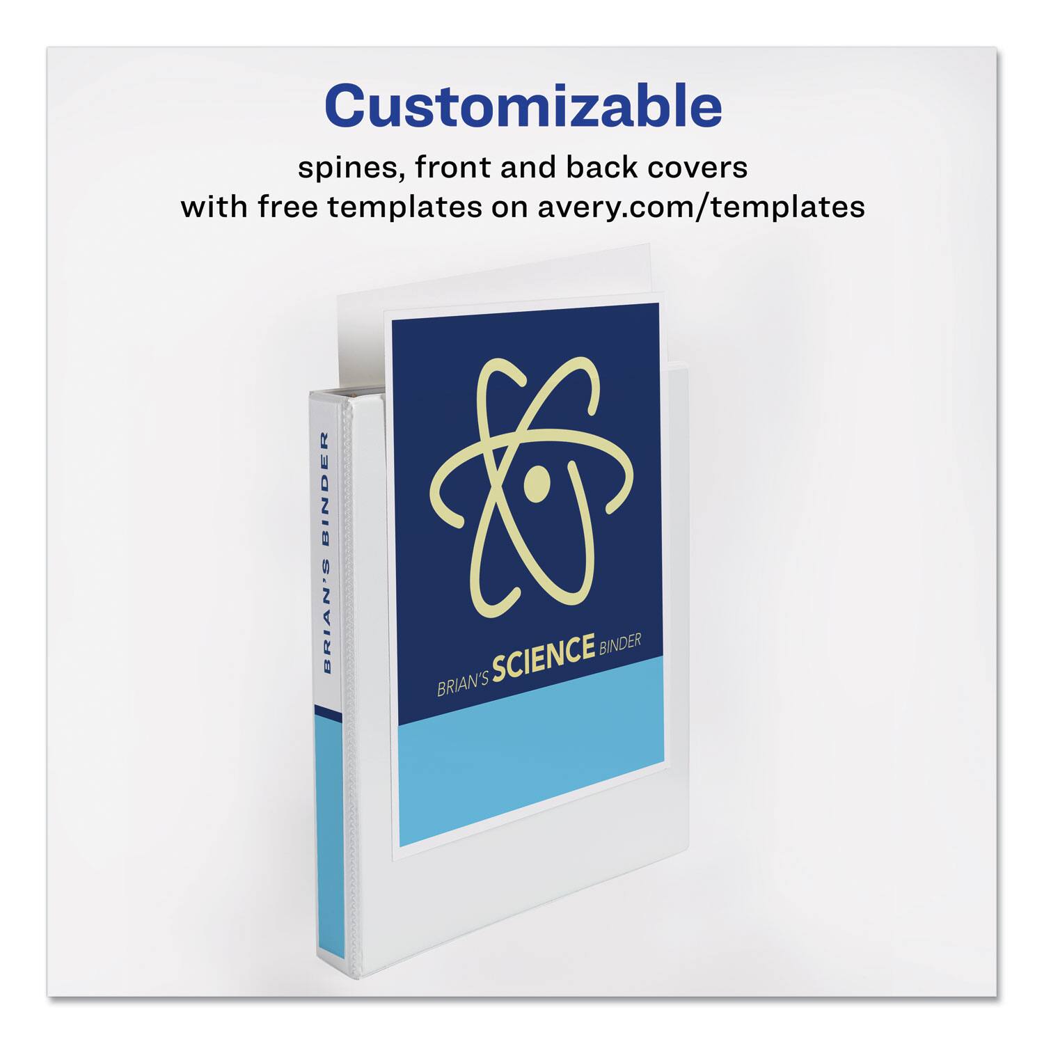 Customizable spines, front and back covers with free templates on avery.com/templates

BRIAN'S SCIENCE BINDER