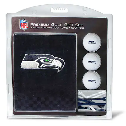 NFL PREMIUM GOLF GIFT SET
3 BALLS • DELUXE GOLF TOWEL • GOLF TEES