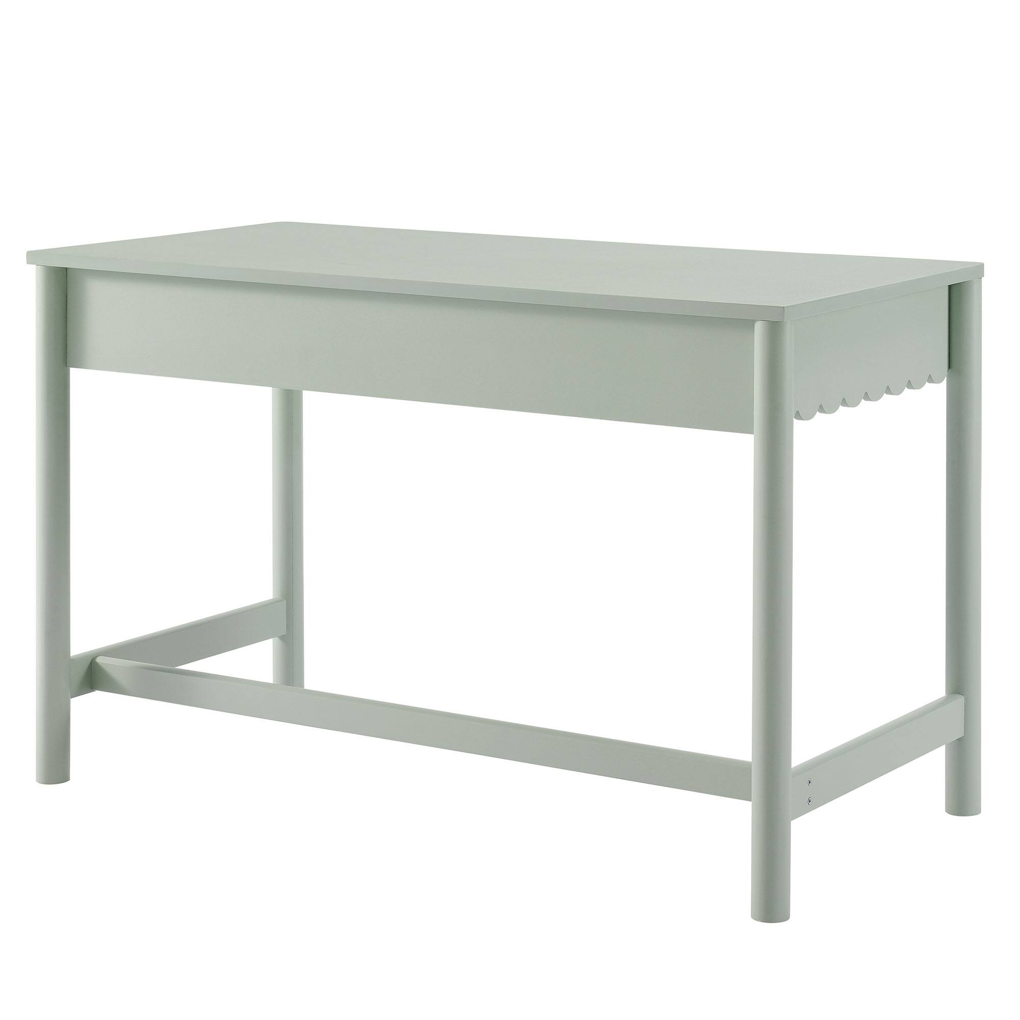 Alt View 2. Modway - Emmeline 1-Drawer Scallop Writing Desk by Modway - Sage.