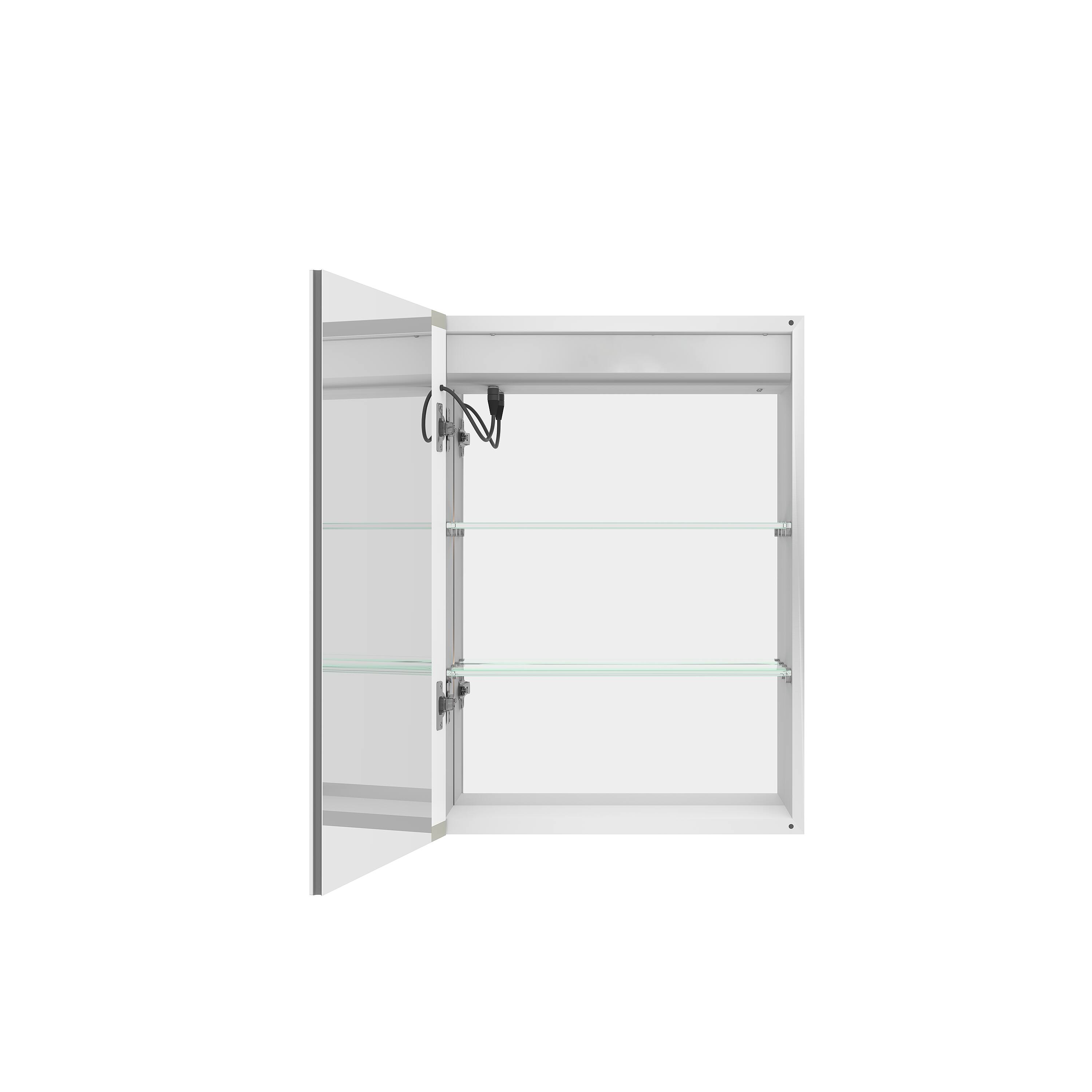 Alt View 7. Boyel Living - Bathroom Medicine Cabinet with LED Mirror Lights 28x20 Inch with Defogger Dimmer Clock Temp Display - Silver.