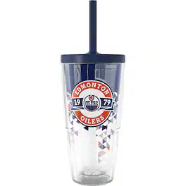 Tervis - Edmonton Oilers 24oz. Shatter Classic Tumbler with Straw Lid - Multicolor