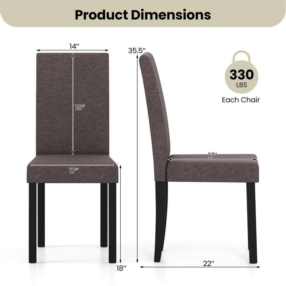 Product Dimensions: 14" x 35.5" x 330 LBS Each Chair: 19" x 17" x 18" x 22"