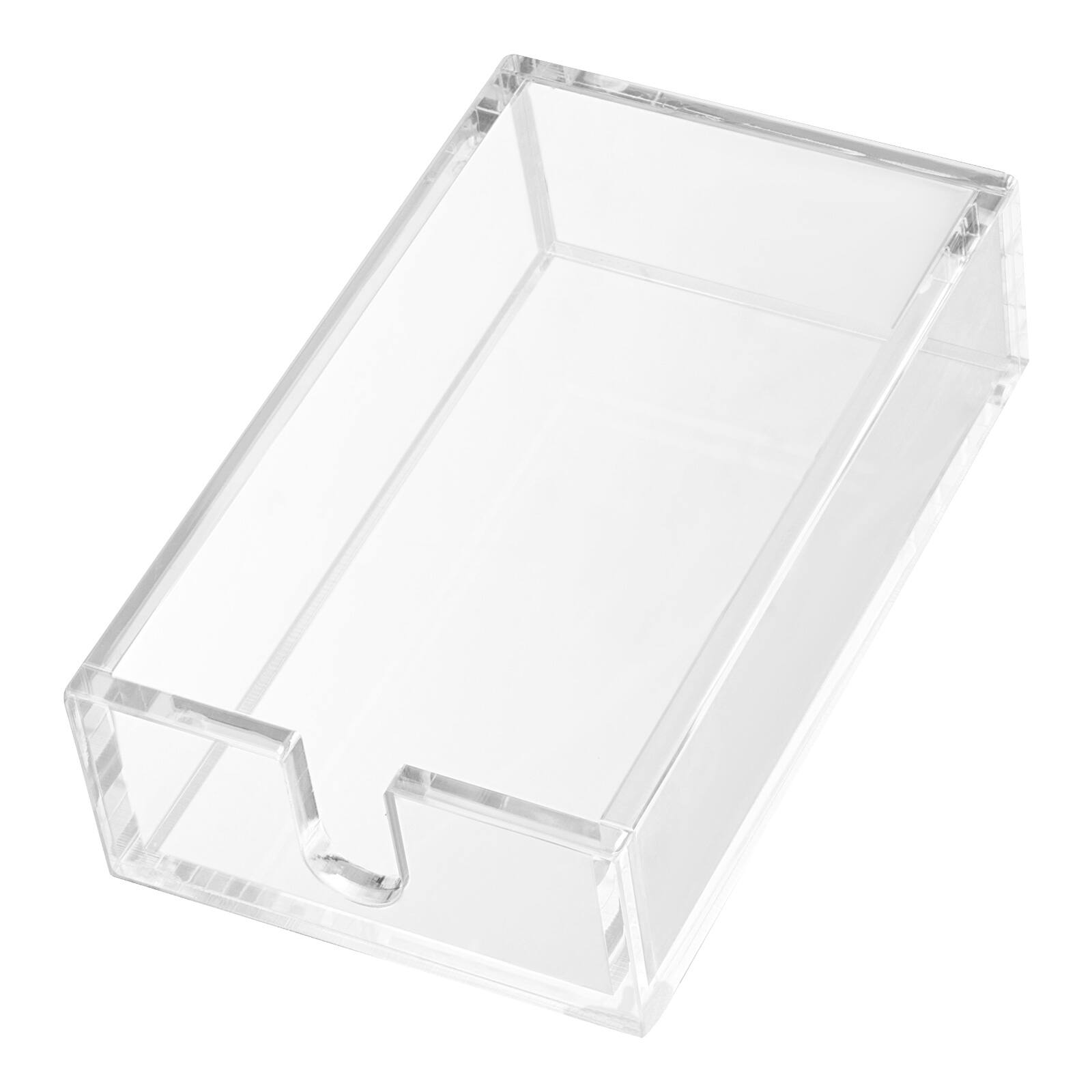 Alt View 5. VEVOR - Acrylic Napkin Holder, 9.1 x 5.5 x 2.6 inch, Clear Bathroom Guest Towel Storage Tray with U-Shaped Opening - Clear.
