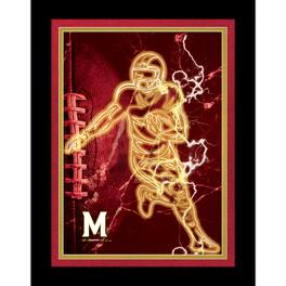 Fan Creations - Maryland Terrapins 12'' x 16'' Framed Neon Player Print - Black