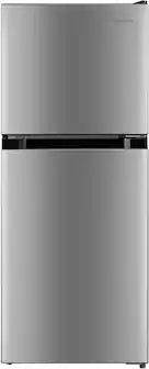 Insignia™ - 4.5 Cu. Ft. Mini Fridge with Top Freezer and ENERGY STAR Certification - Stainless Steel Look