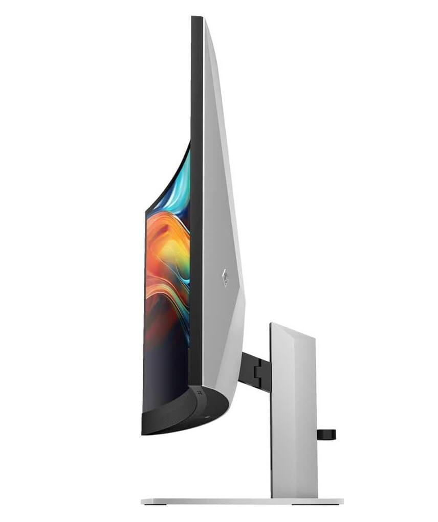 Alt View 3. HP - HP 740pm 40" Class Webcam 5K2K WUHD Curved Screen LED Monitor - 21:9 - Black, Silver.
