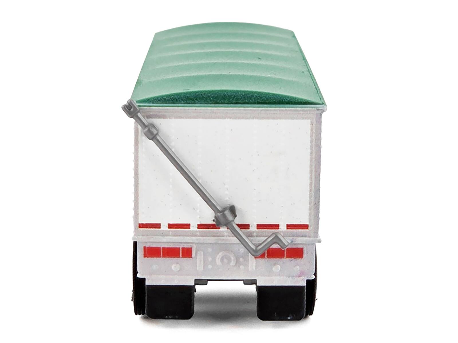 Alt View 1. HO Logistics Replicas - Covered Grain Trailer White with Green Tarp "Nutrena Feeds" 1/87 (HO) Plastic Model Car by HO Logistics - White with Green.