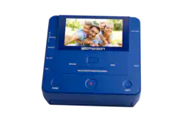 Emerson - EMT‑1200 Multimedia Recorder with 4.3" LCD, Record from Phone to DVD, USB, or Memory Card, HD Output - Blue