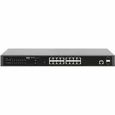 Front. Tripp Lite - Tripp Lite series NGS16C2-1 Ethernet Switch - 16 Ports - Manageable - Gigabit Ethernet - 1000Base-SX, 1000Base-LX - Black.