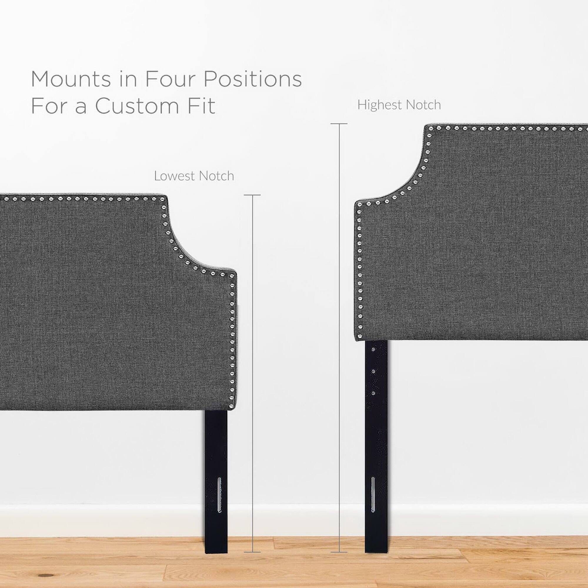 Mounts in Four Positions  
For a Custom Fit  

Lowest Notch  
Highest Notch