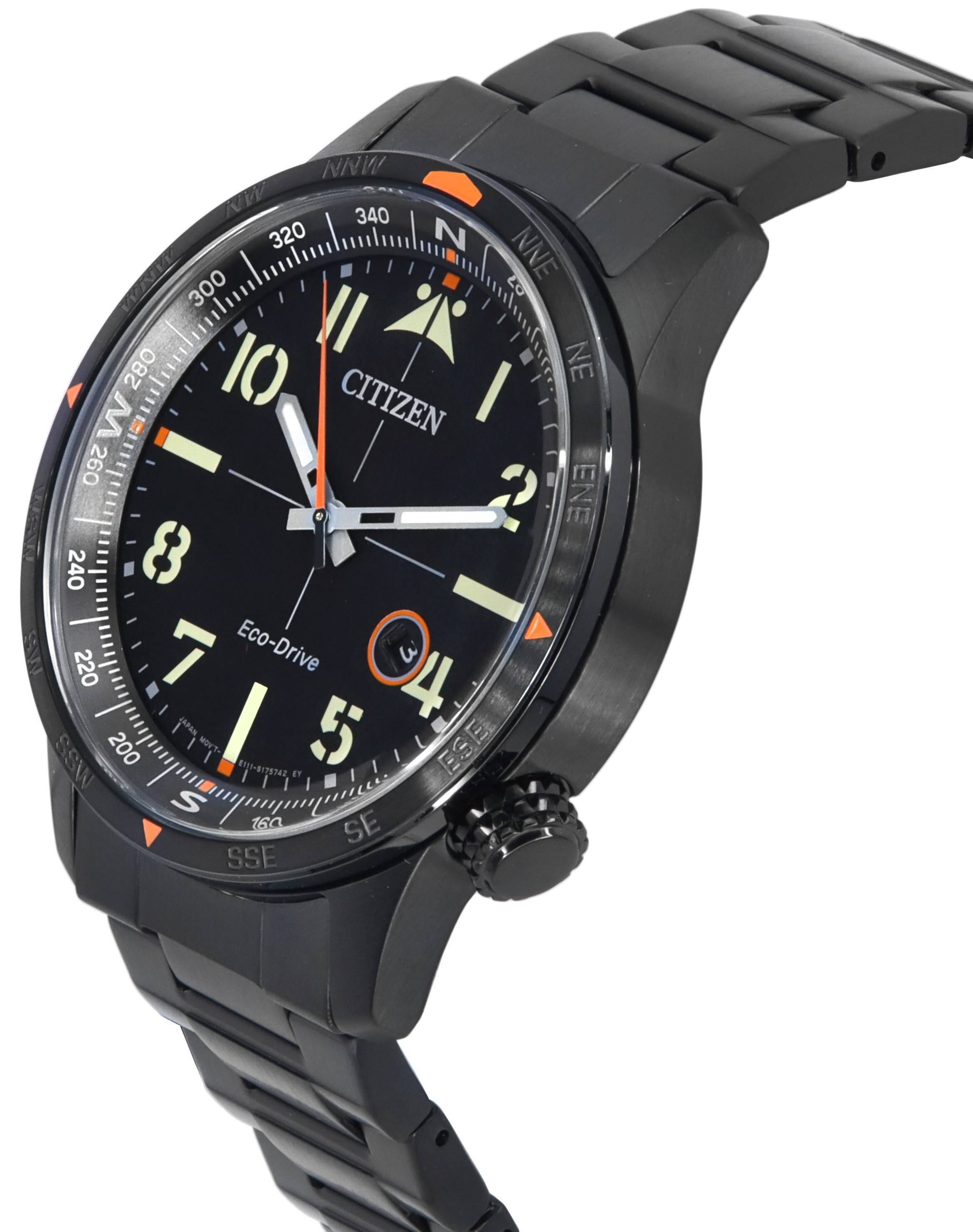 Citizen Eco Drive Stainless Steel Dial BM7555 83E 100M Men`s Watch