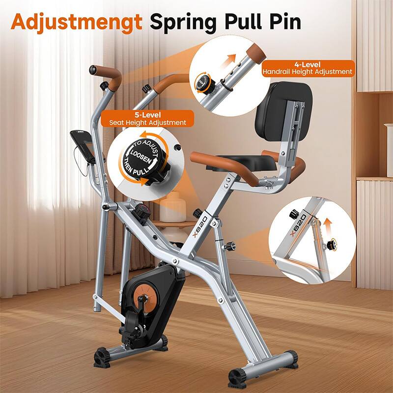Adjustment Spring Pull Pin

4-Level Handrail Height Adjustment

5-Level Seat Height Adjustment

TO ADJUST: LOOSEN THEN PULL

X820