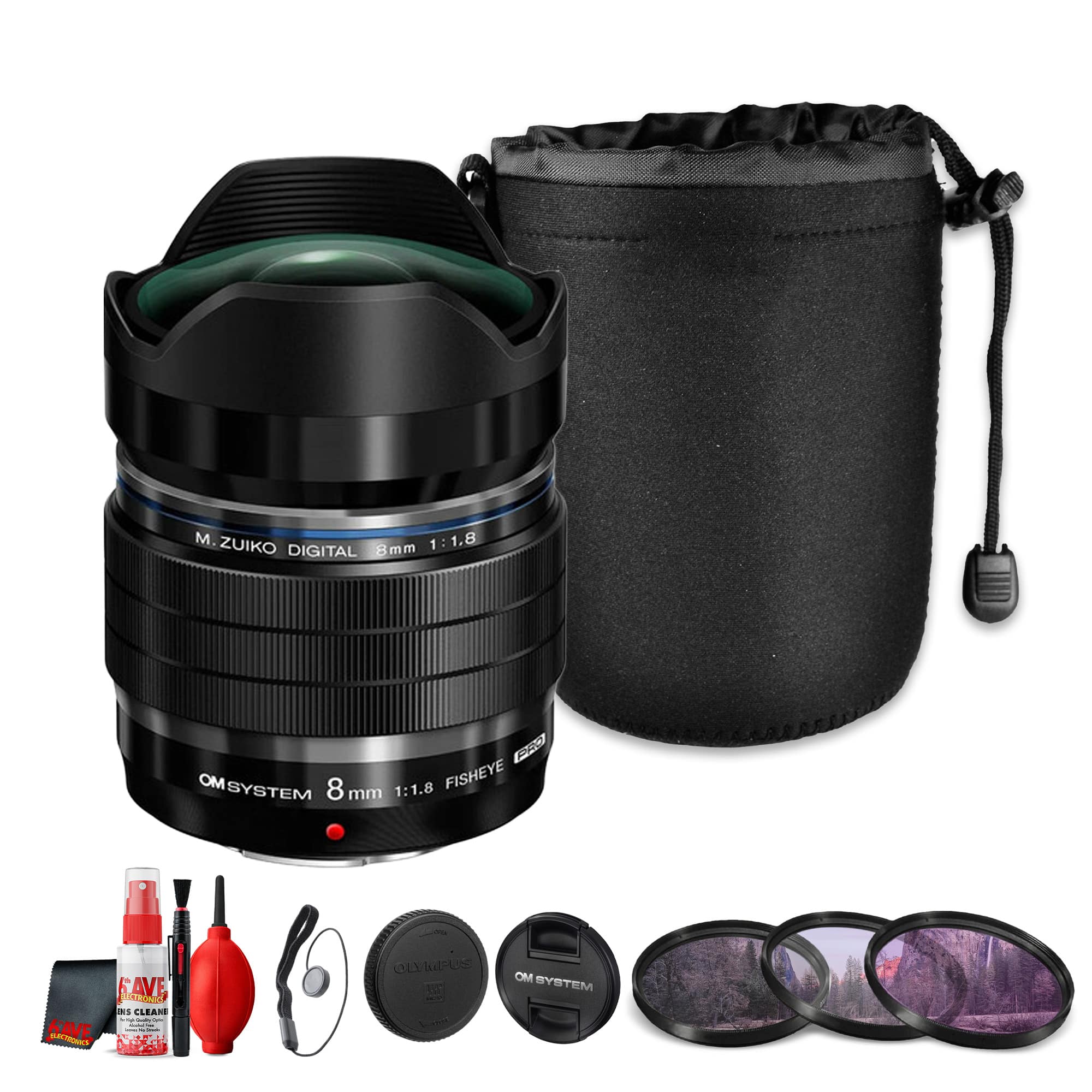 OM System - M.Zuiko Digital ED 8mm f/1.8 Fisheye PRO Lens MFT(Bundle) - Black price history on PriceWatchPro