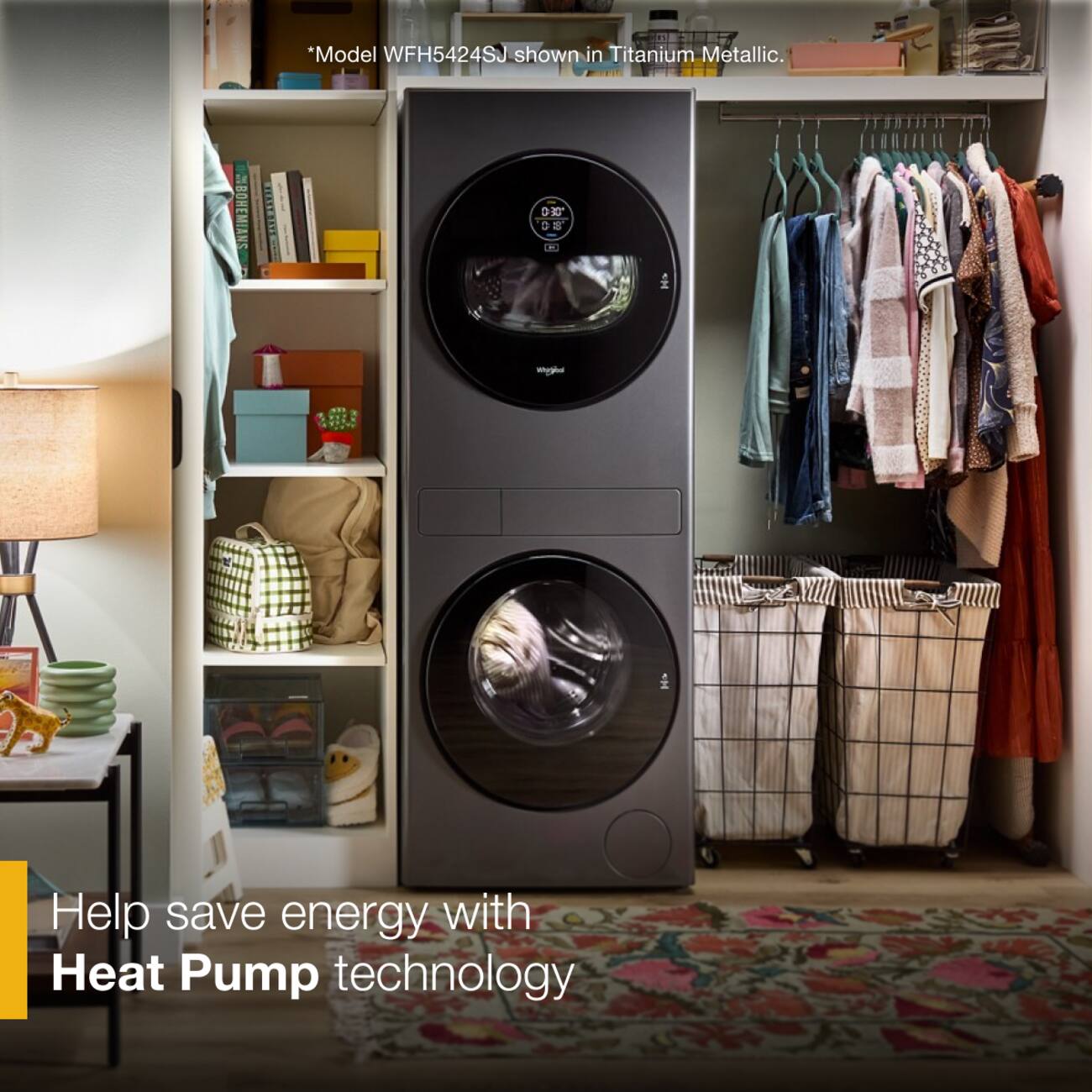 *Model WFH5424SJ shown in Titanium Metallic.

BOHEMIANS
0:30
Whigieat
Lay

Help save energy with Heat Pump technology