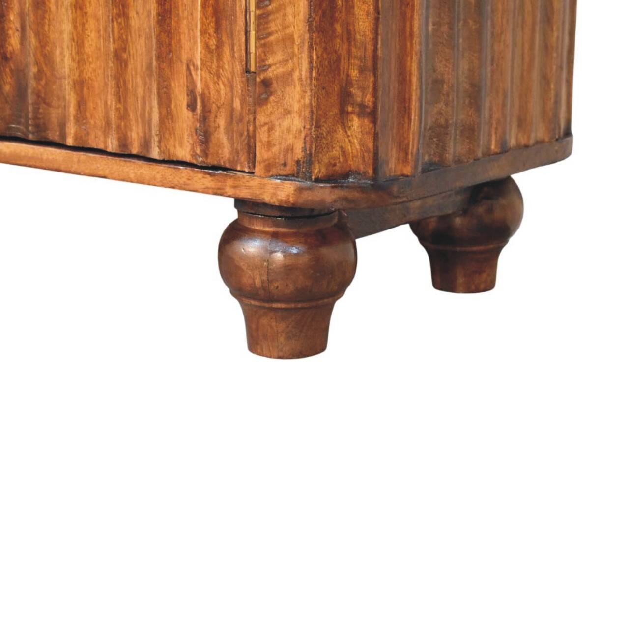 Alt View 4. Artisan Furniture - Artisan Furniture Solid Wood Chestnut Curve Sideboard, 3 Drawers, 4 Shelves, Brown - Brown.