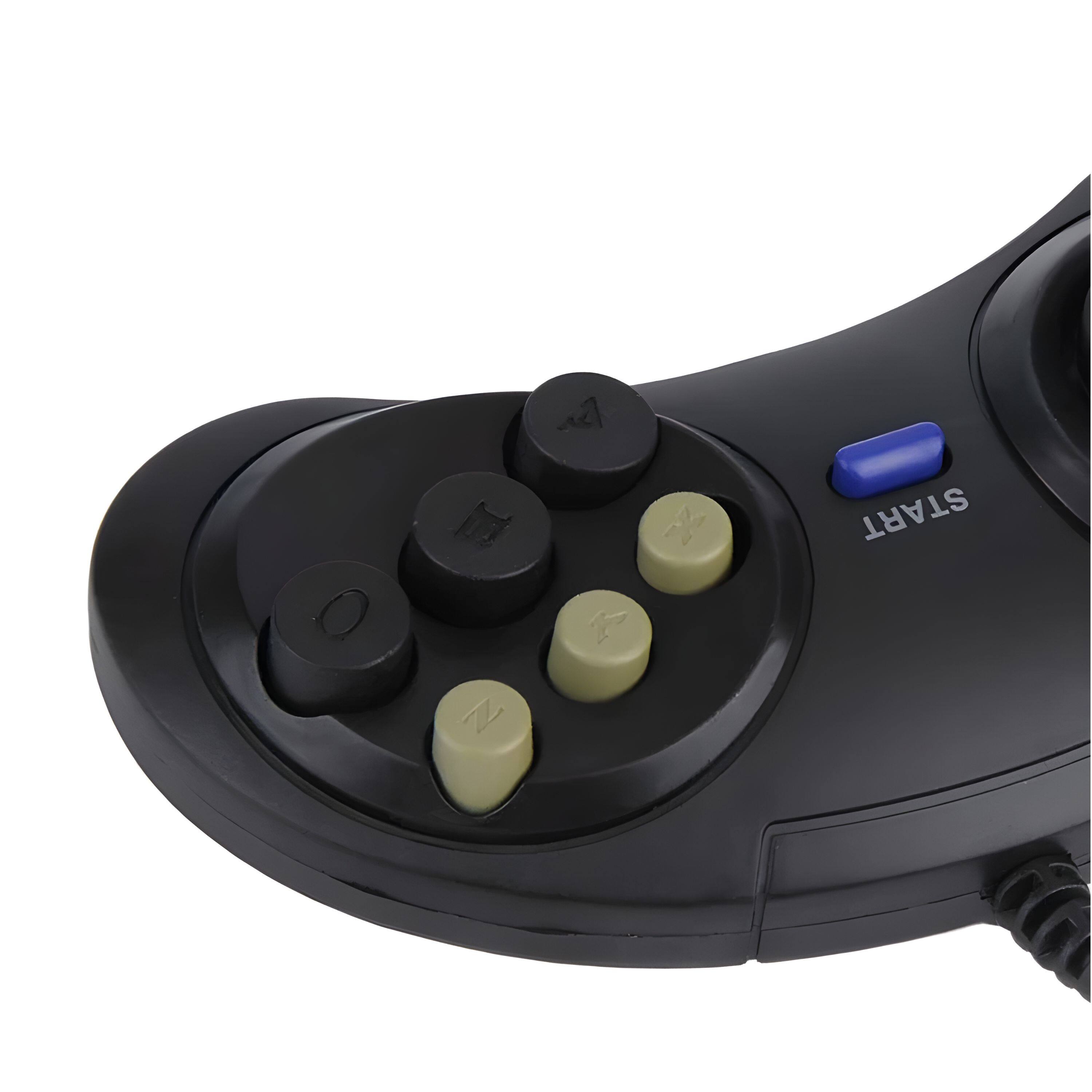Back. Kitcheniva - Black Game Pad Controller For SEGA Genesis 2 Pack - Black.