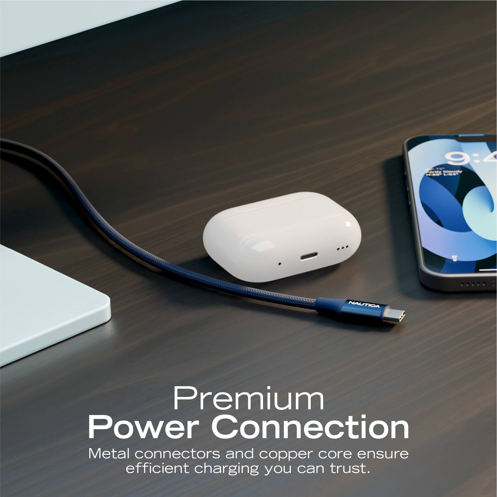 9:42

Premium Power Connection

Metal connectors and copper core ensure efficient charging you can trust.