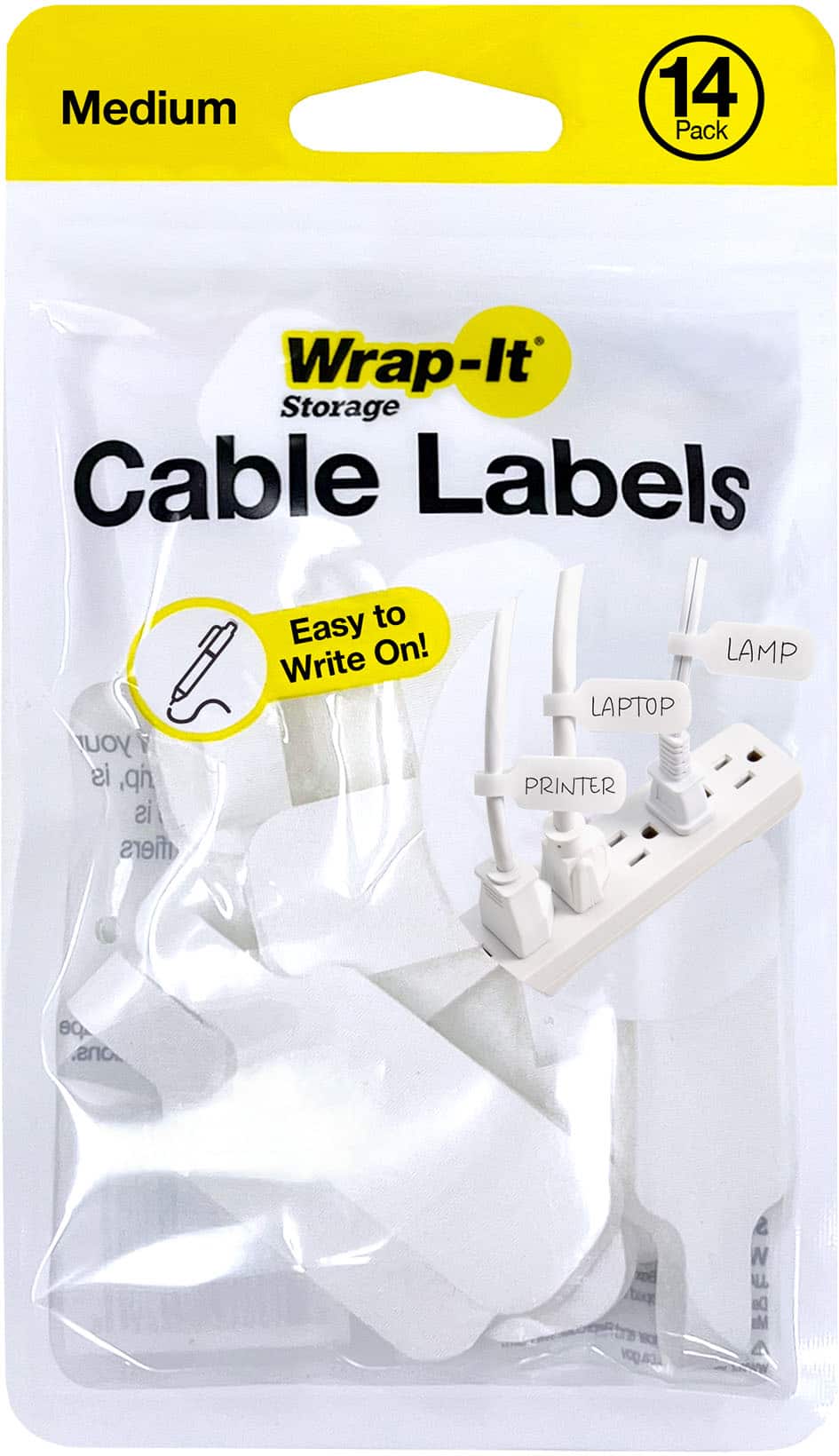 Wrap-It Storage - Cable Label (14- pack) - White