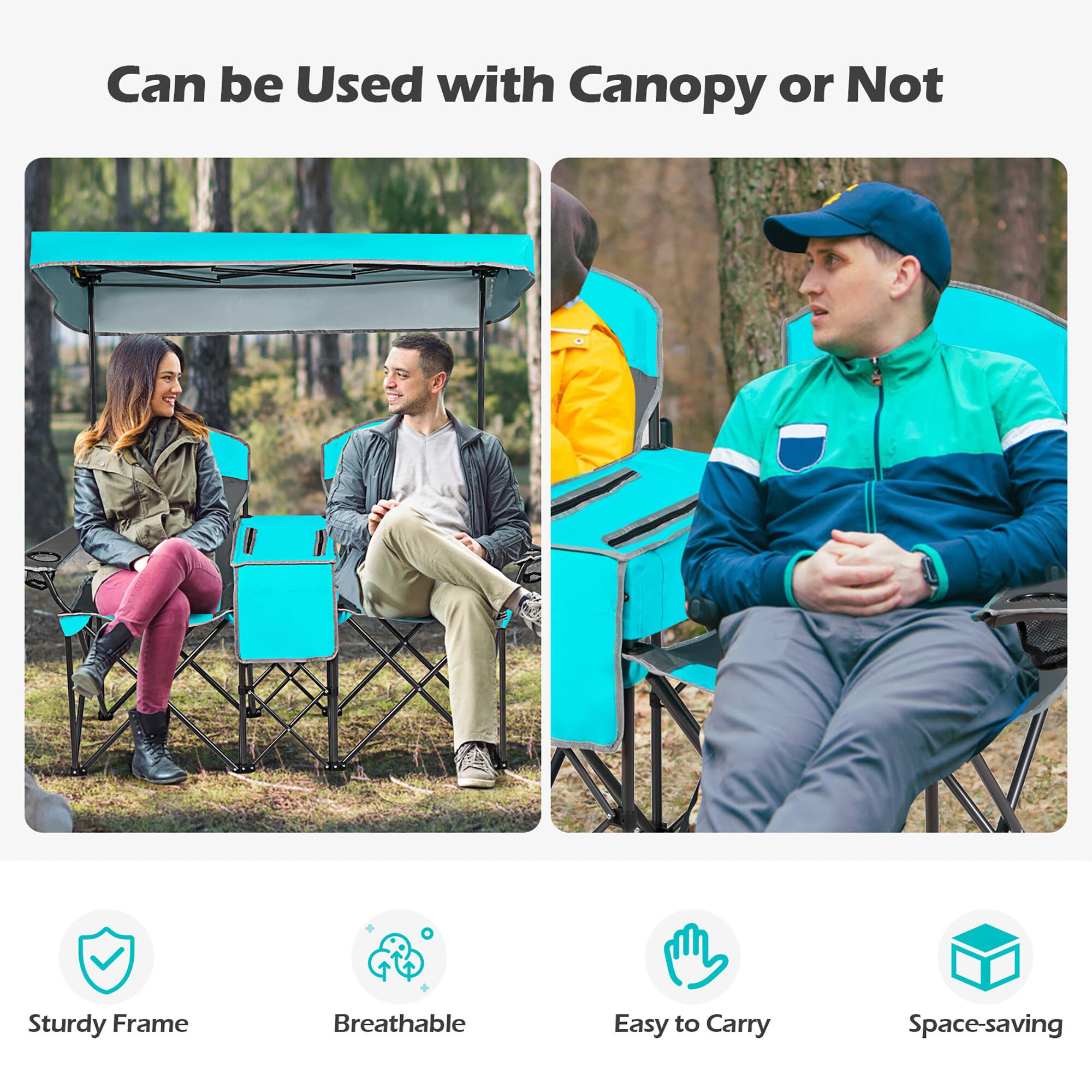 Can be Used with Canopy or Not

- Sturdy Frame
- Breathable
- Easy to Carry
- Space-saving