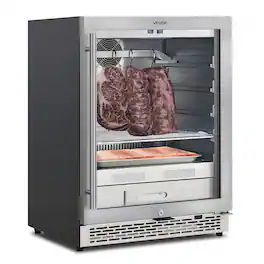 VEVOR - 99 LBS Dry Aging Fridge for Steaks, Meat Aging Refrigerator with Accurate Temperature and Humidity Regulation - Silver