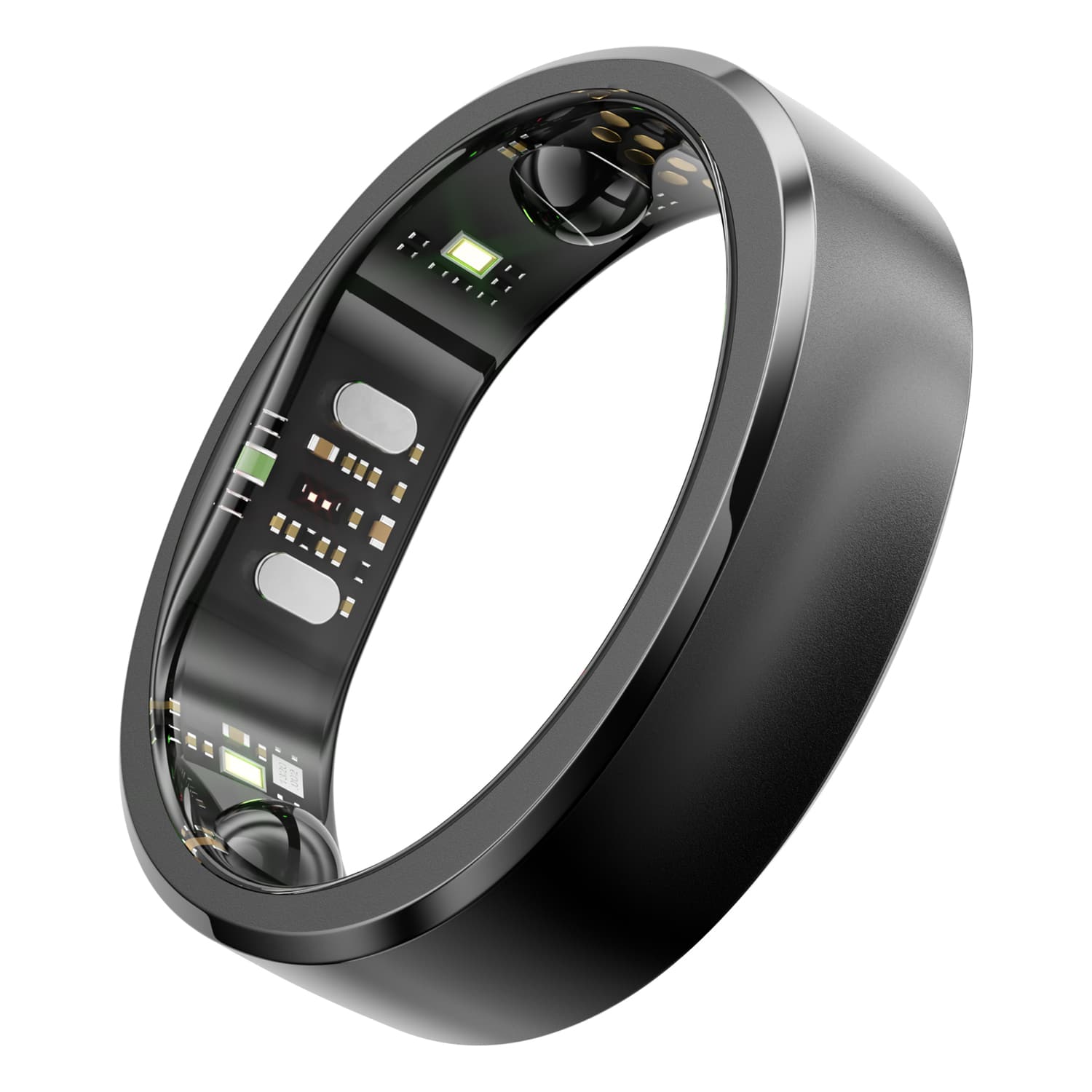RINGCONN - Gen 3 Smart Ring with Vascular Health Insights, Vibration Alerts, Sleep Apnea Monitoring, Charging Case - Size 12 - Matte Black - (2026)