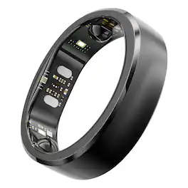 RINGCONN - Gen 3 Smart Ring with Vascular Health Insights, Vibration Alerts, Sleep Apnea Monitoring, Charging Case - Size 12 - Matte Black - (2026)