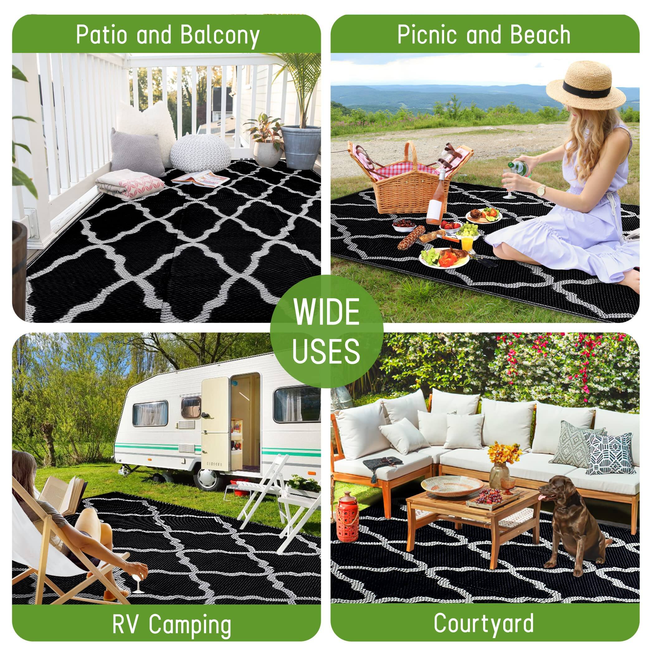 Patio and Balcony  
Picnic and Beach  
RV Camping  
Courtyard  

WIDE USES