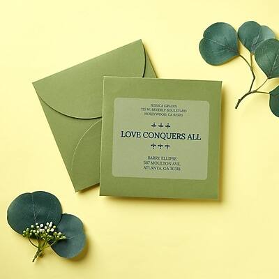 PESSICA GRADEN  
1555 BEVERLY BOULEVARD  
HOLLYWOOD, CA 90028  

LOVE CONQUERS ALL  

BARRY ELLIPSE  
567 MOLTON AVE.  
ATLANTA, GA 30318