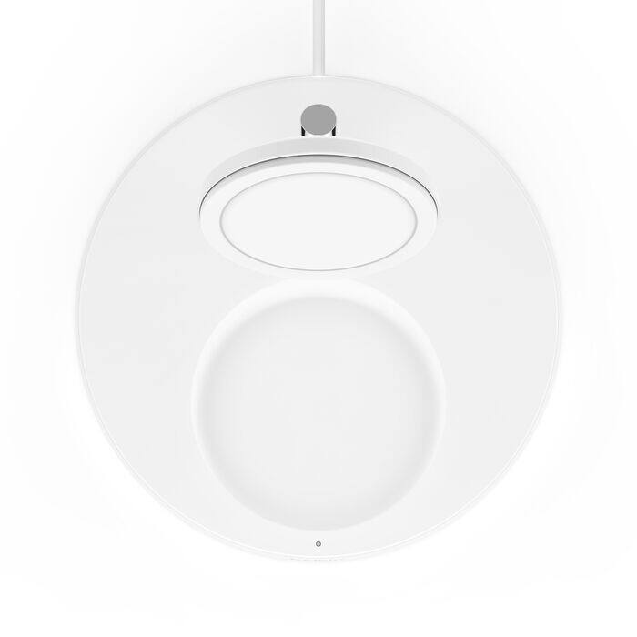 Alt View 5. Belkin - MagSafe 2-in-1 Wireless Charging Stand for iPhone & AirPods, 15W - White.