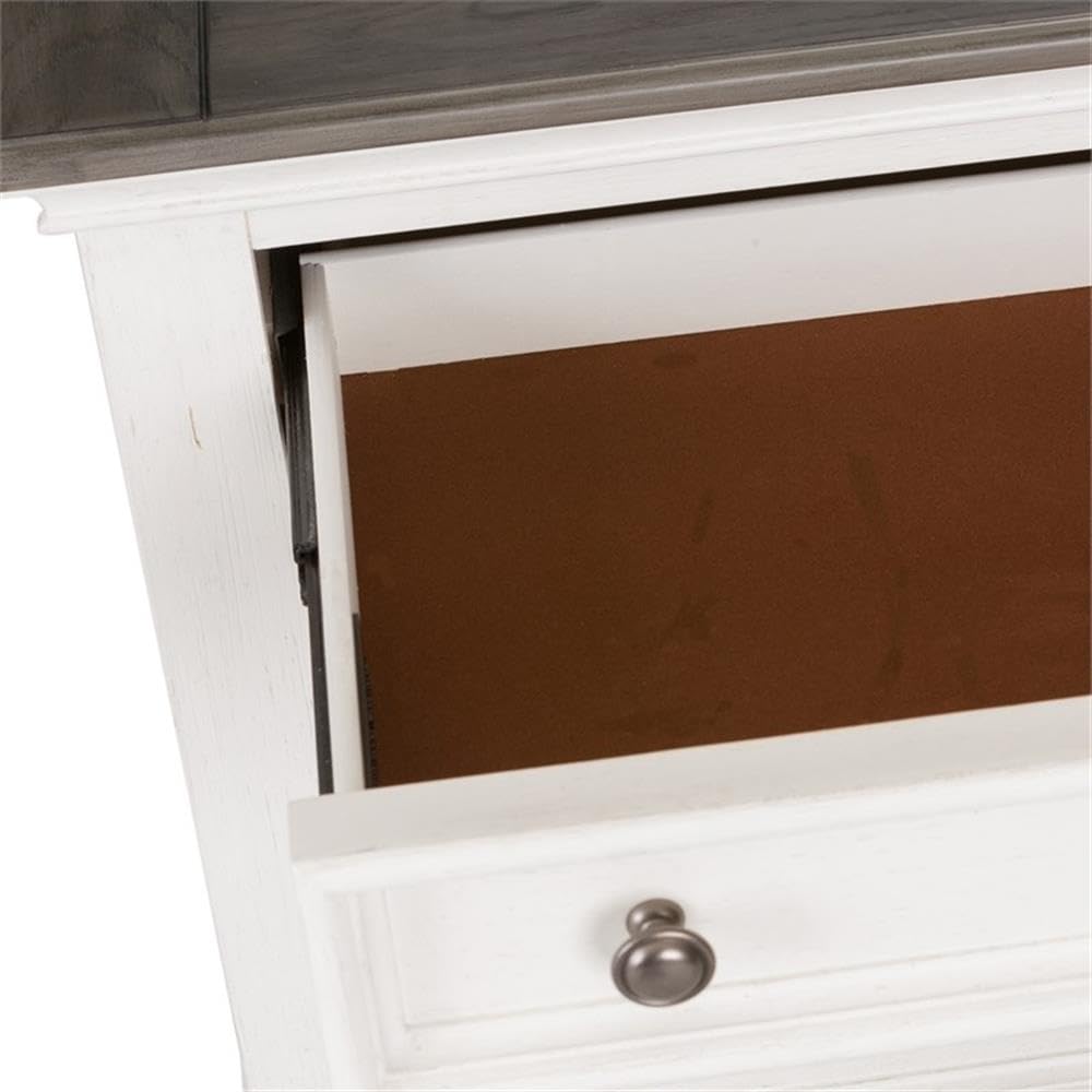 Left. Liberty Furniture Industries - Night Stand w/ Charging Station - White.
