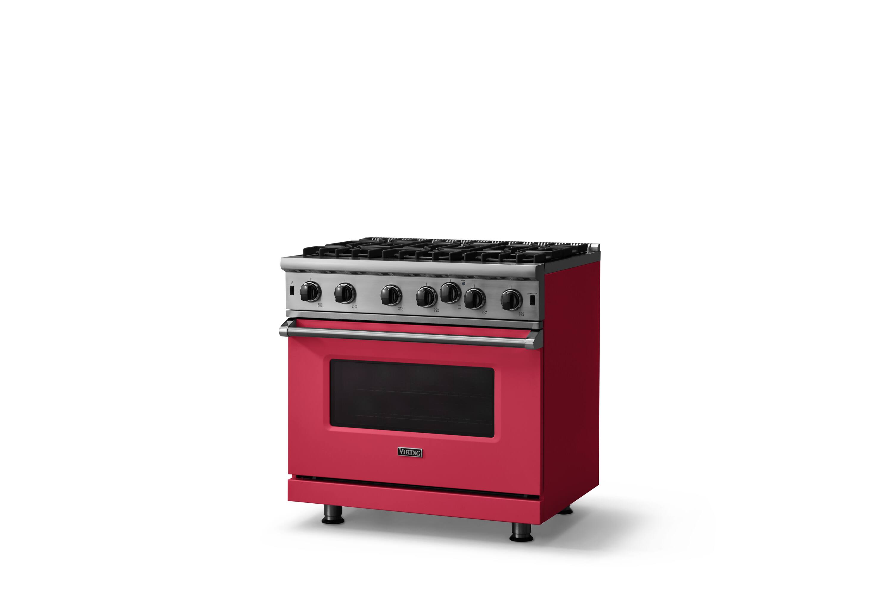 Angle. Viking - 5-Series Gas Open Burner Range - Valentine.