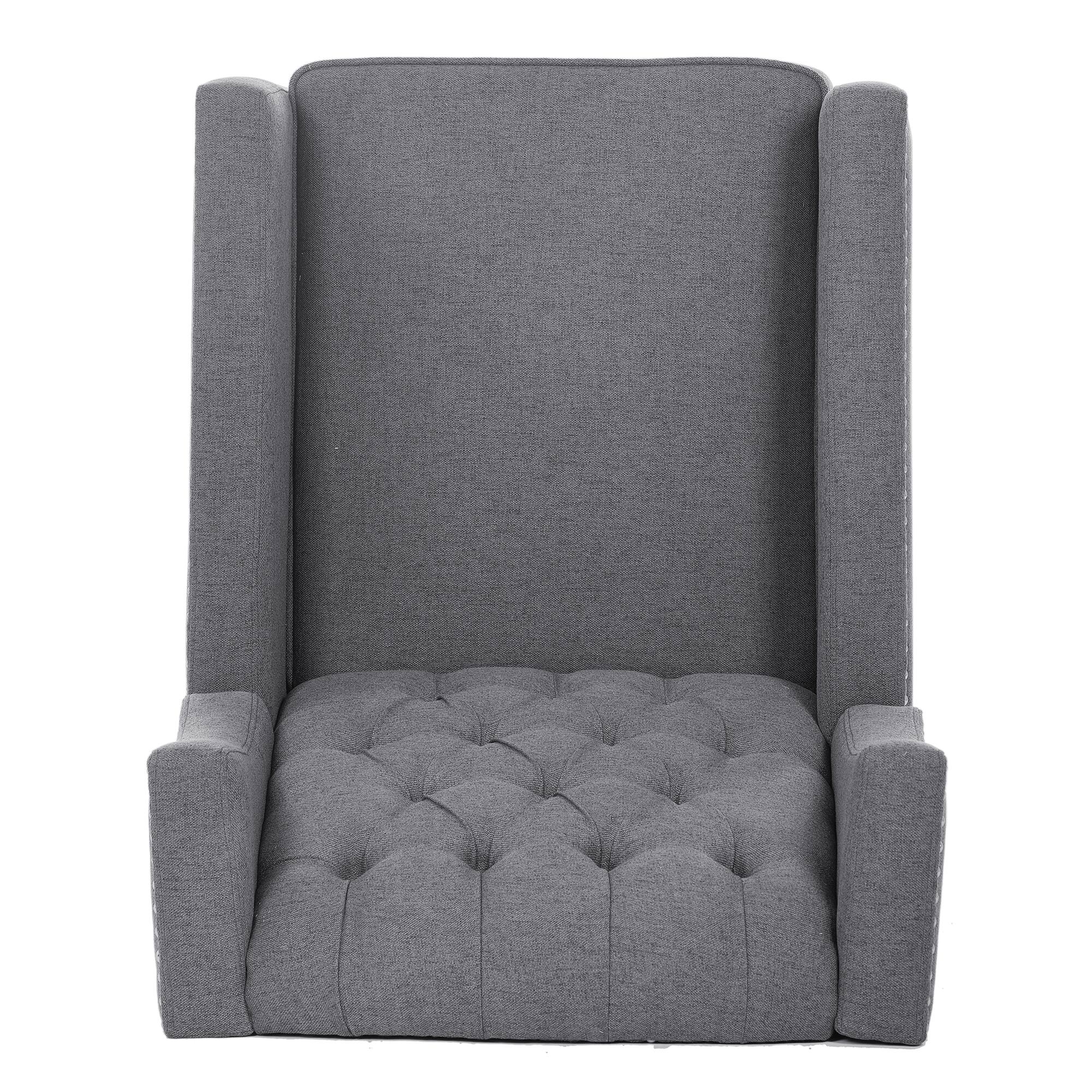 Alt View 8. APRILSOUL - Wide Manual Wing Chair Recliner - Gray.