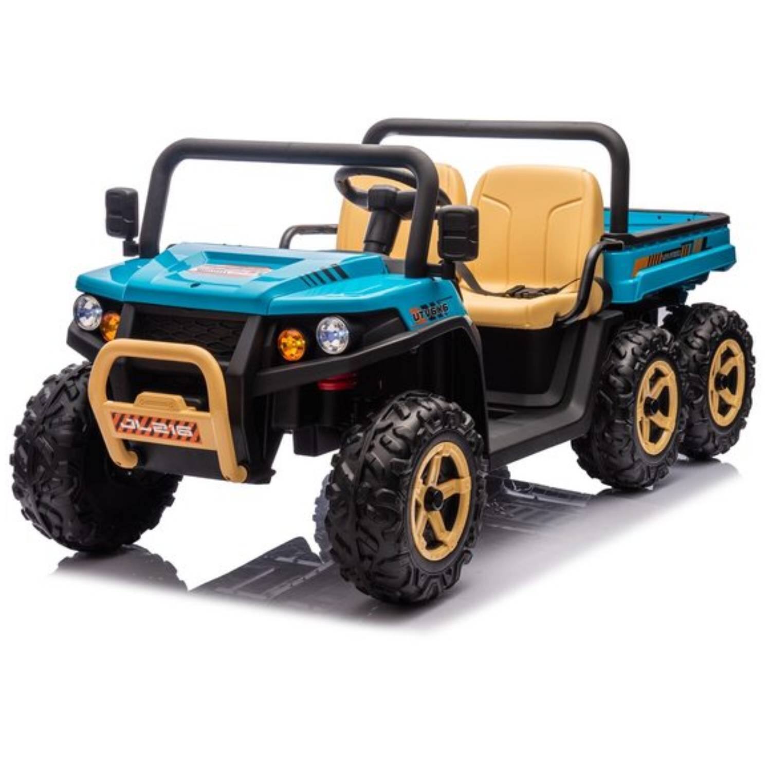 Front. GARVEE - 4WD Electric UTV 24V Ride on Dump Truck for Kids Aged 3-5 Years, Blue - Blue.