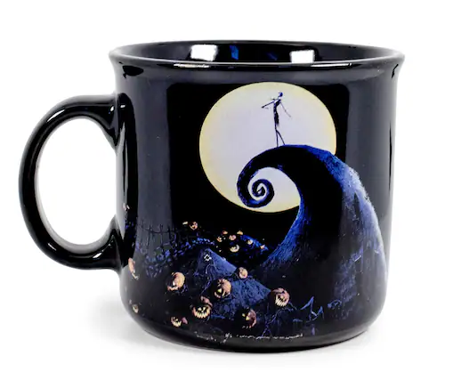 Front. Disney - The Nightmare Before Christmas Jack Skellington Camper Mug | Holds 20 Ounces - Black.